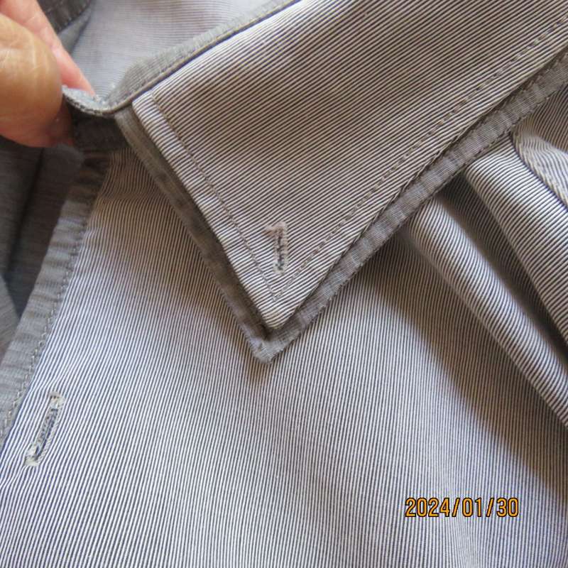 Men`s MARLBORO ORIGINAL grey long sleeve cotton shirt size XXXL. Double collar. Still as new