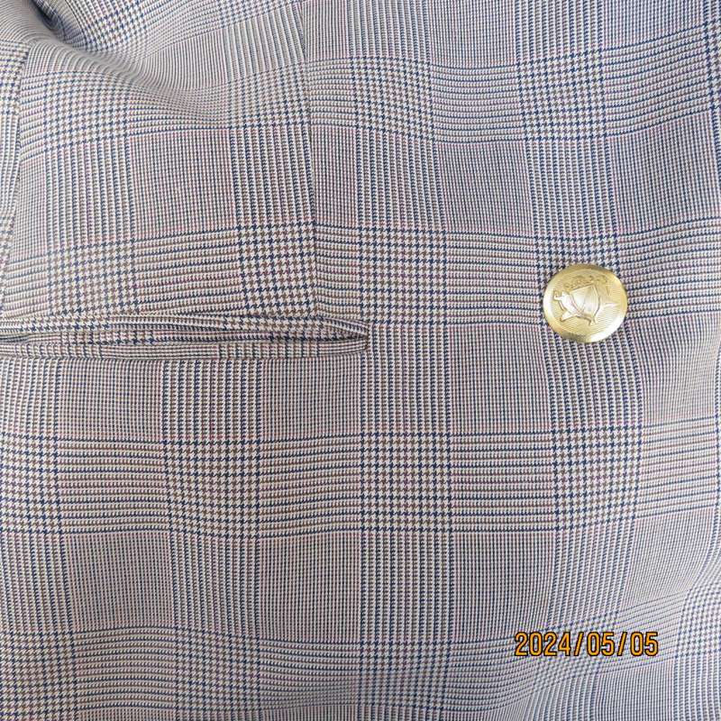 High quality JOHN ORRS checked long sleeve fully lined double breast size 38 jacket. Very good cond.
