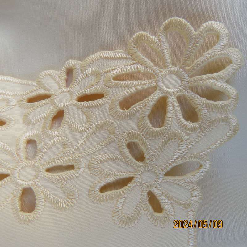 Amazing buttercup yellow richly embroidered/cut-out work blouse.From QUARTRE VINGT JOUR 38