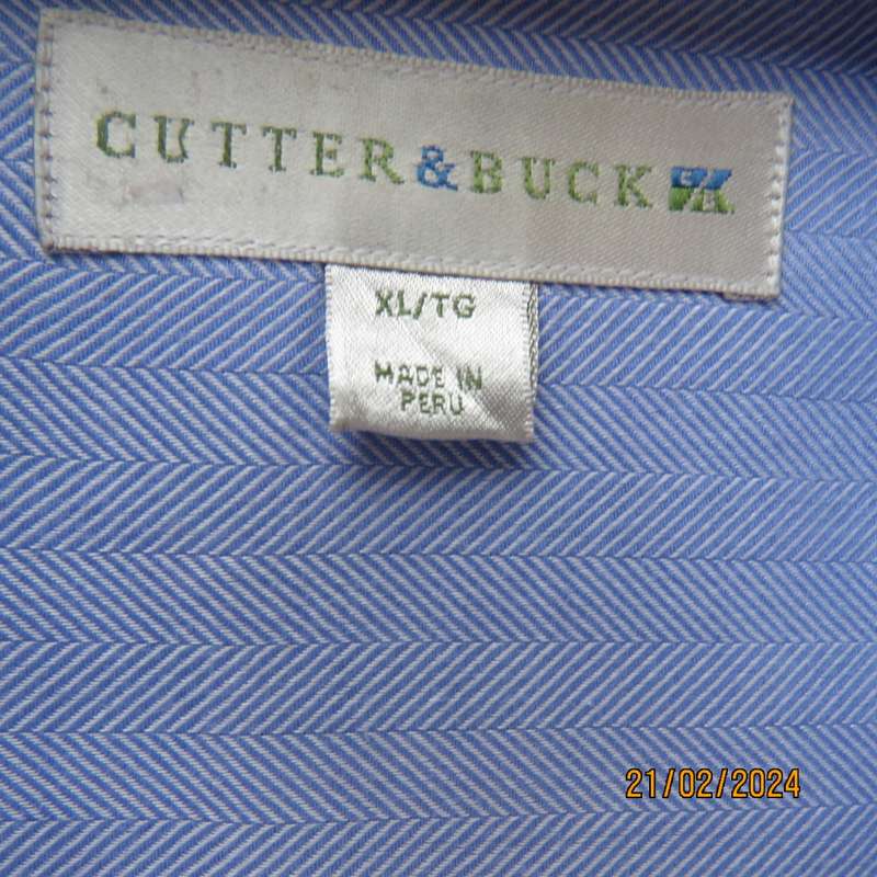 Men`s CUTTER & BUCK long sleeve 100% cotton dress shirt. From USA. Size XL. Brand new cond.