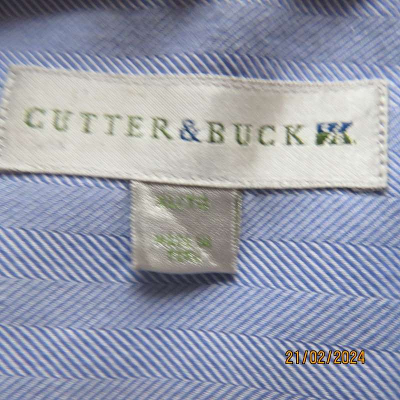 Men`s CUTTER & BUCK long sleeve 100% cotton dress shirt. From USA. Size XL. Brand new cond.