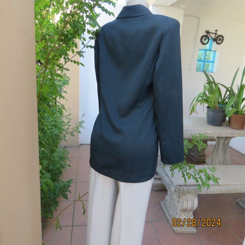 Perfect tailored dark teal long sleeve double breast jacket. By TRUWORTHS size 32/8 Fit my 34 doll!