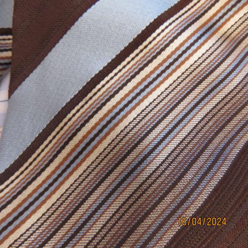 Handsome light blue/white check/blue/brown lines size XXL men`s WOOLWORTHS polycotton shirt.As new