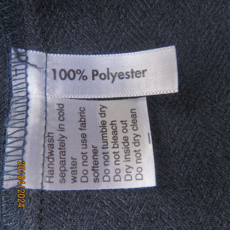 Elegant tailored steel blue/stripe pattern long sleeve jacket. By SMILEYS. Size 36. Brand new cond.