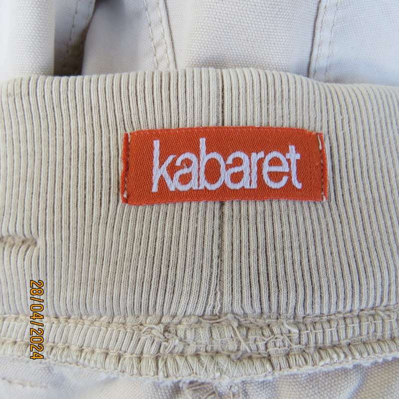 Relaxed style 100% cotton straight leg pants. Ribbed/elastic wide waistband.By ST BERNARD. Size 36.