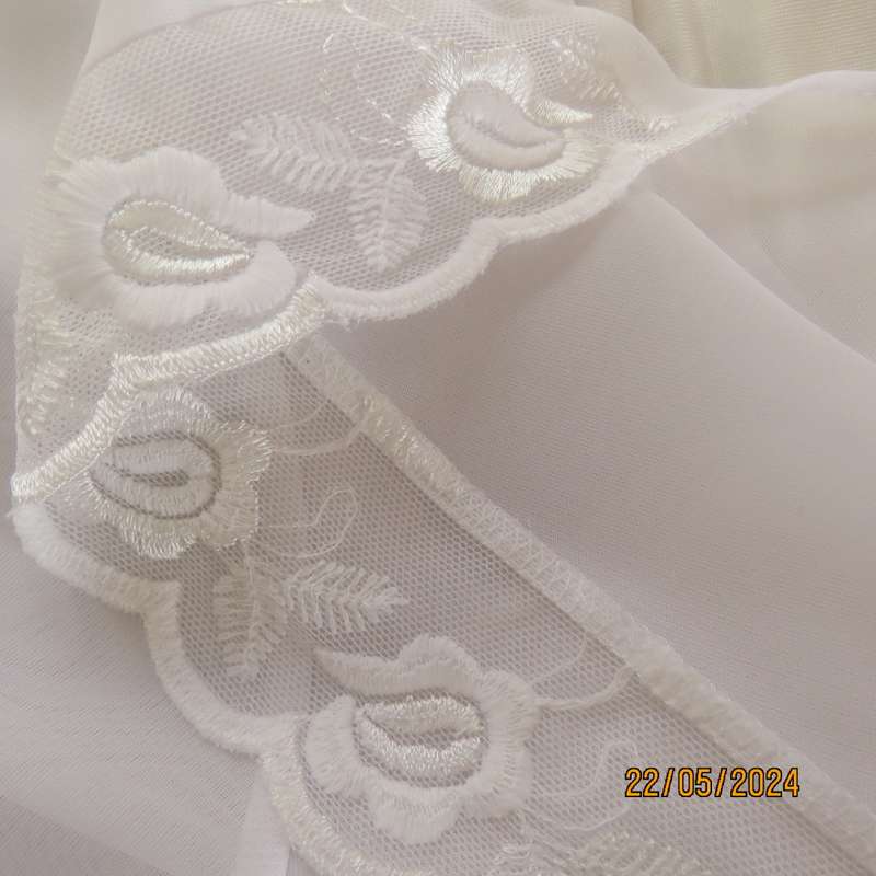 Ferminine sheer poly/nylon evening fold over jacket.Wear over your sexy nighty By FOSHINI size 36/38