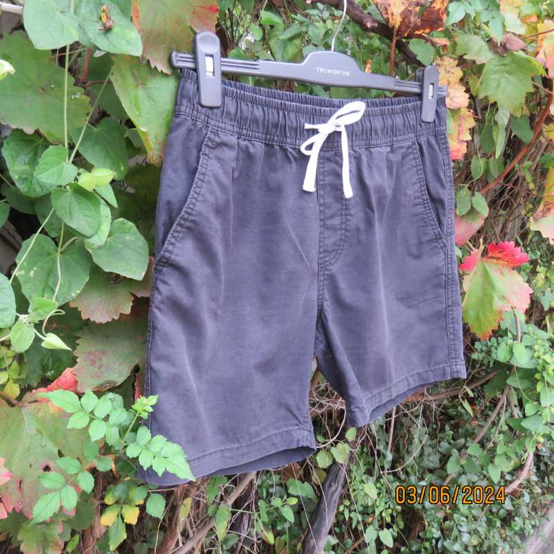 COTTON ON men`s black cotton short with wash-out look. Drawstring/elastic waist. Size Small - 30.