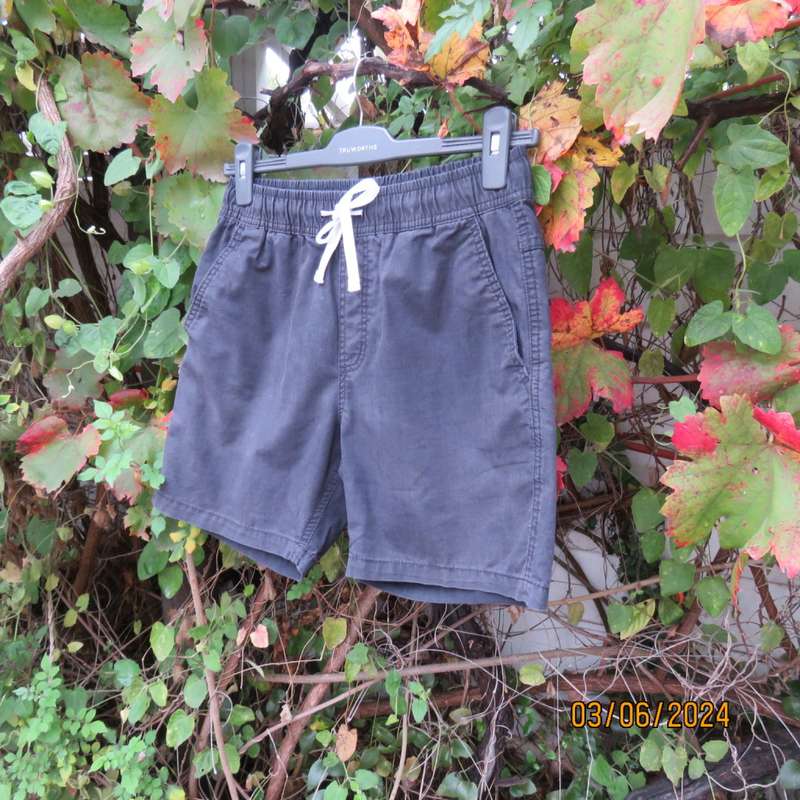 COTTON ON men`s black cotton short with wash-out look. Drawstring/elastic waist. Size Small - 30.