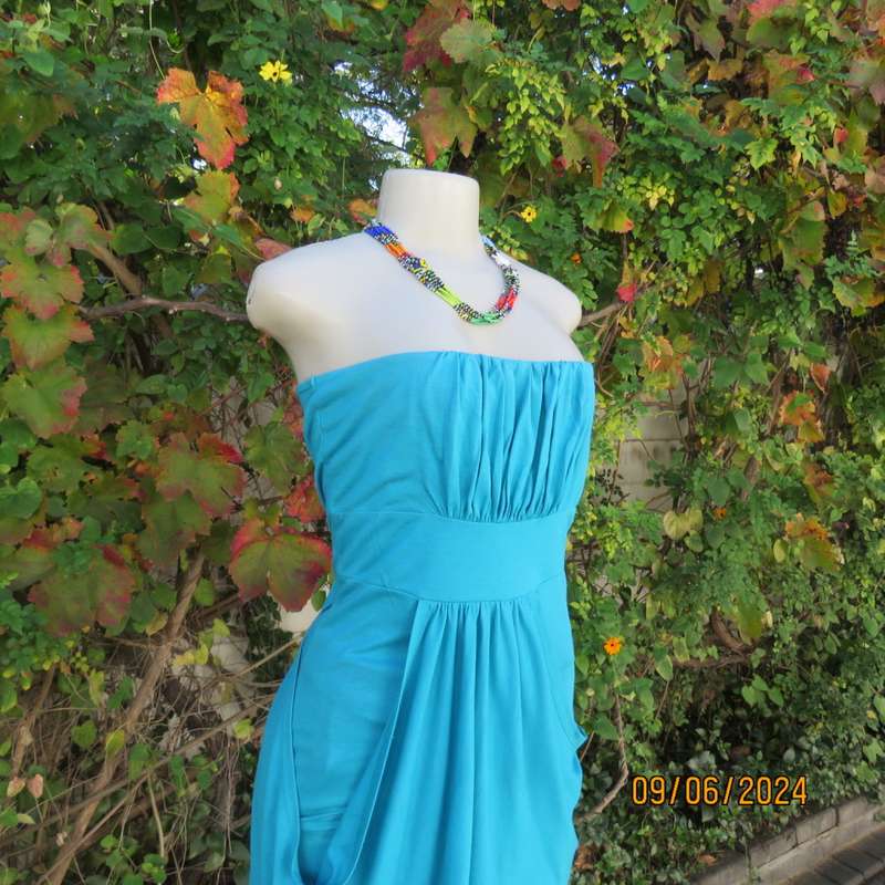 Sweet strapless unique mini dress/top in light jade cotton. Some stretch. Strapless.Size 33 by LEGIT