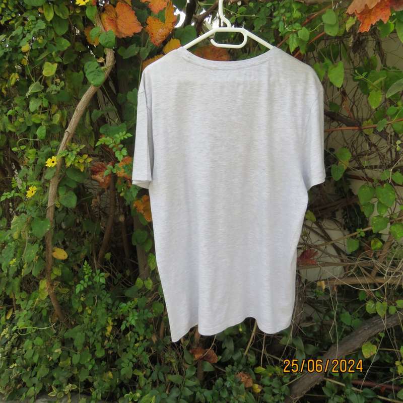 REAL Man - The Basic Tee. Light grey with short sleeves size Large. Polycotton. New condition.