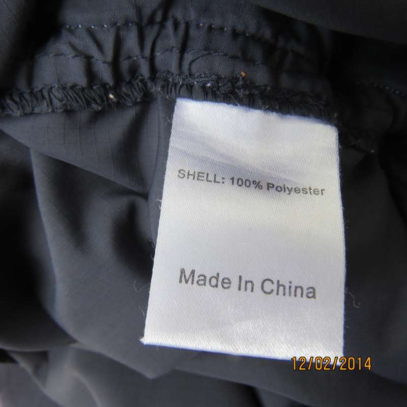 FUSION high quality grey polyester fitness pants. Blue bands at leg sides and front. Size 36.As new.