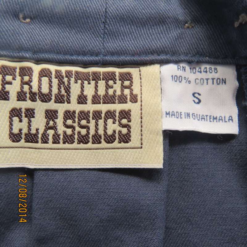 Western style denim blue 100% cotton FRONTIER CLASSICS size 34/36 ankle skirt.Brand new cond.