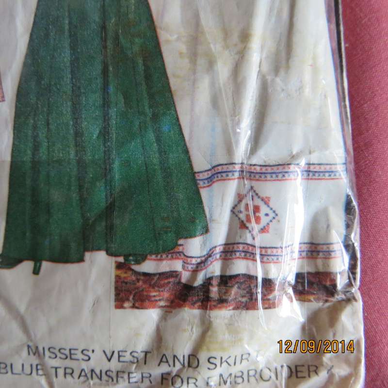 Sewing pattern by McCALLS 4747 size 6 to 10 for long embroidered skirt. Used but complete.