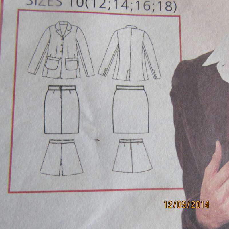 Sewing pattern for classic jacket and 2 skirt variations by VALUE Classics. Size 34 to 42. As new