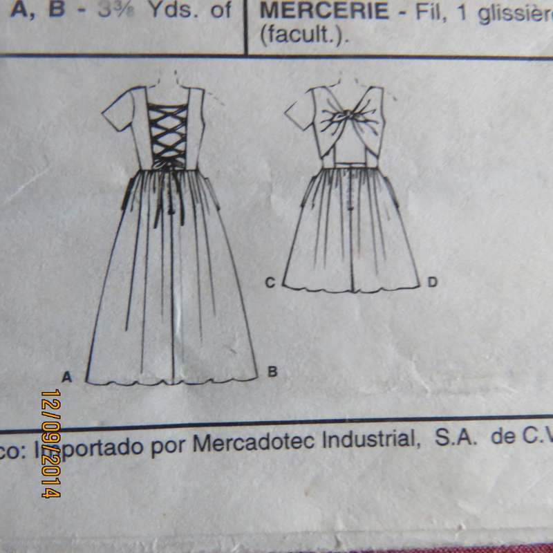 Sewing pattern for dress with amazing back detail by McCalls 7576. size 32 to 36. New condition