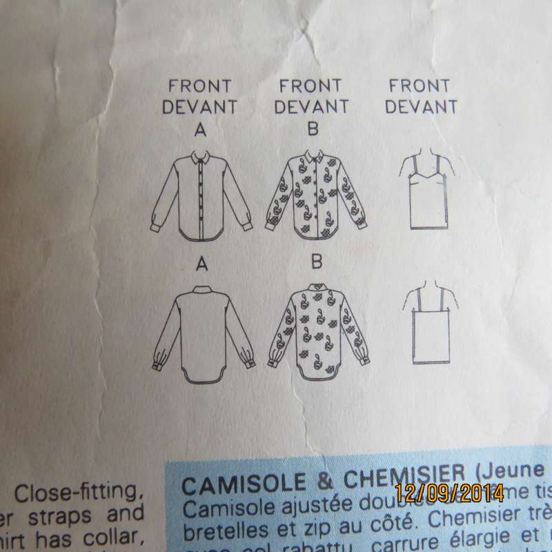 Sewing pattern by Butterick 4476 for beautiful 3 version blouse for size 38 to 42. Good condition.