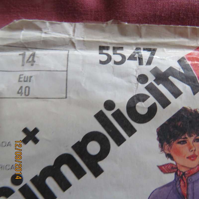 Sewing pattern by SIMPLICITY 5547 for blouse and slip over top. Complete