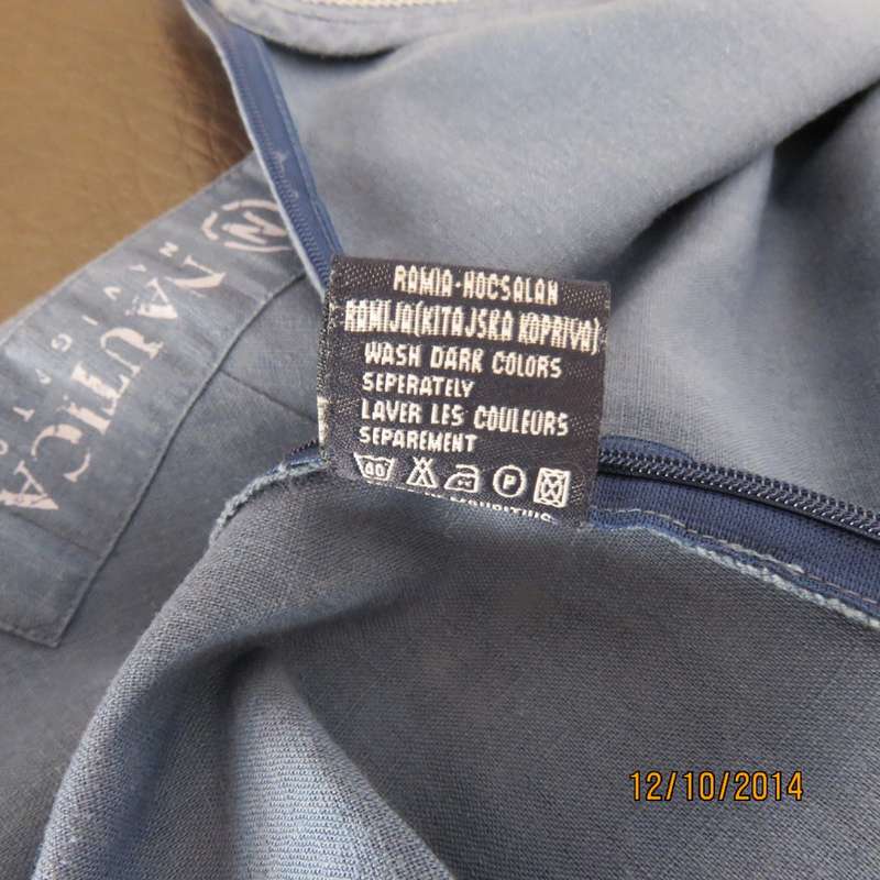 It is all about the brand!! Denim blue A-Line 100% ramie skirt size 36. By NAUTICA  USA. Side zip.