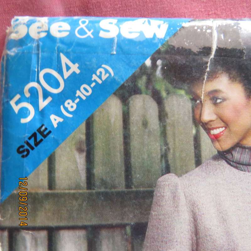 SEE & SEW sewing pattern 5204 for dress and jacket in size 32 to 36. New condition.