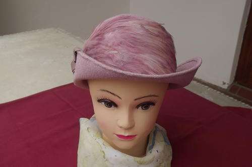 Dusty Pink Vintage Hat.