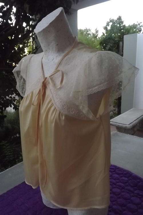 Peach Shelley Nylon 92cm Bed Jacket - as new