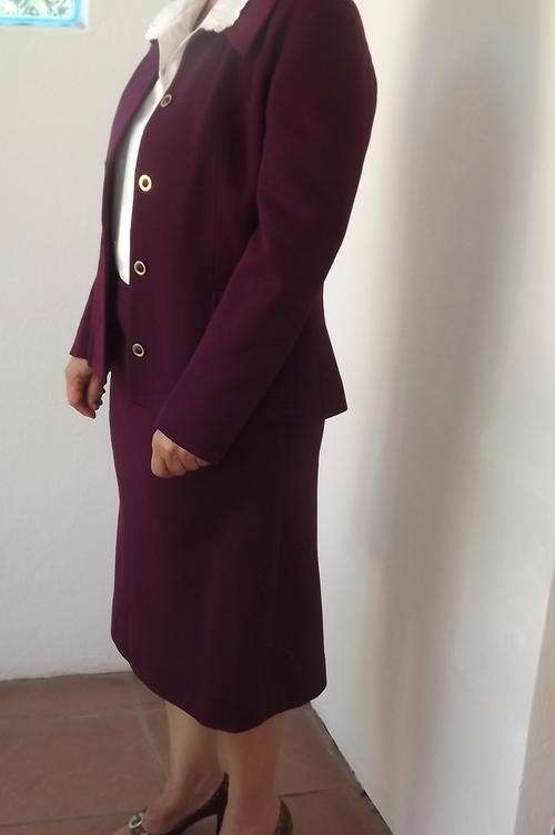 Pure New Wool 2 Piece Maroon Suit