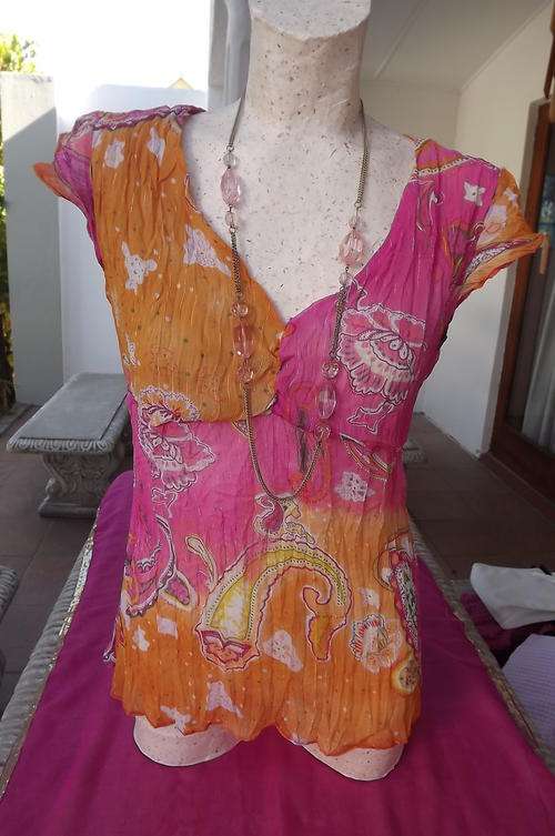 Colourful 100% Crushed Polyester Top