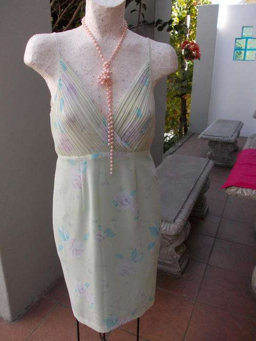 Mint Green Floral Cocktail Dress