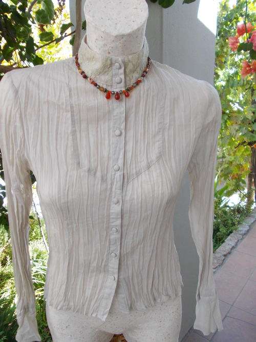 Vintage Pleated Blouse in size 34