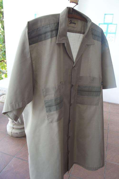 Sterling Light Khaki Poly Cotton Men's Shirt XL - chest 138cm