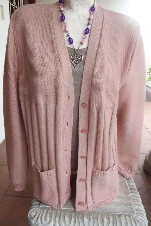 Dirty Pink Long Knitted Jacket in size 16