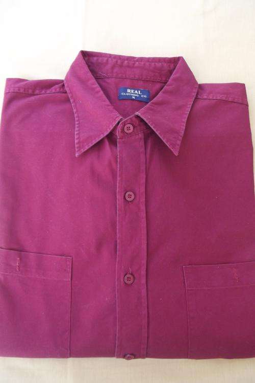 Men's Maroon Long Sleeve Winter's Shirt from Real Clothing in size XL