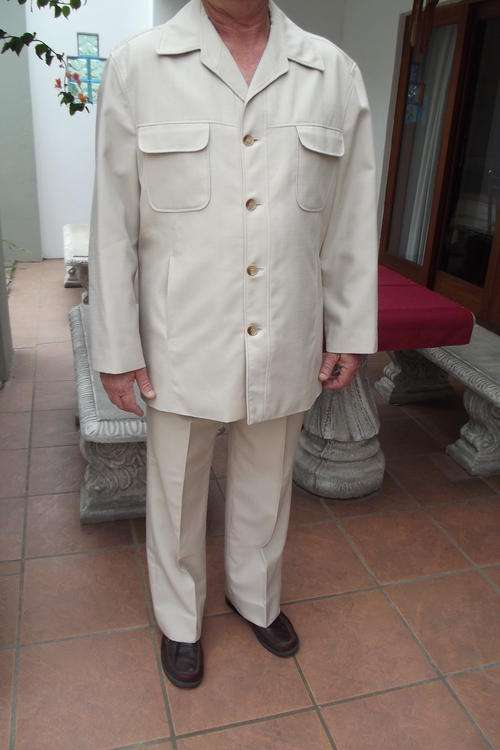 Vintage Men's Beige Full Safari Suit