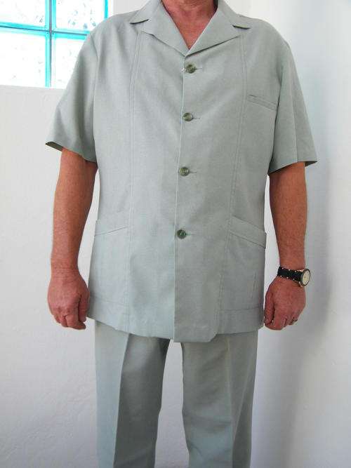 Men's Light Sea Green Safari Suit by Sterling