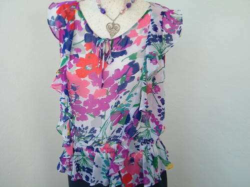 Colourful Frilled Blouse to brighten up your day in size 38 from Woolworths
