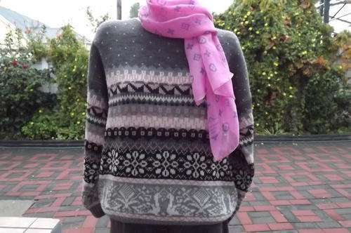 Grey, Pink & White Woolen Crew Neck Jersey For everyday wear in size medium from Foschini