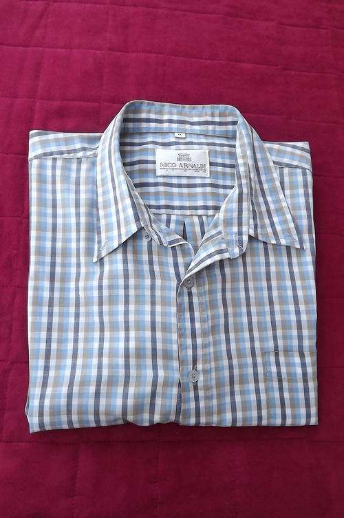 Men's Short Sleeve Checkered Casual Shirt by Nico Arnaldi in XL - good condition