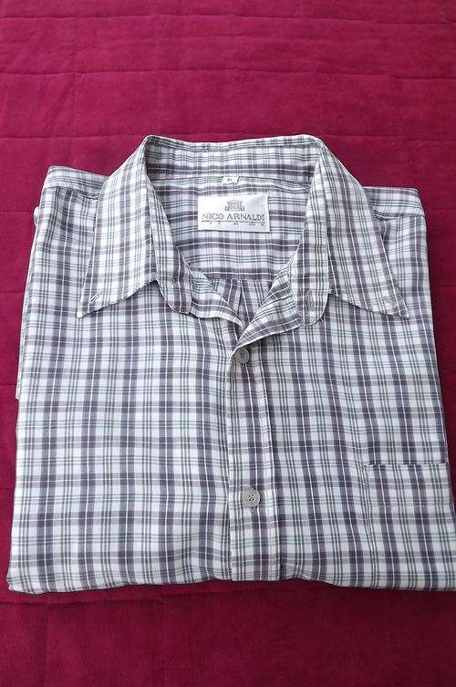 Men's Short Sleeve Checkered Casual Shirt by Nico Arnaldi in XL - good condition