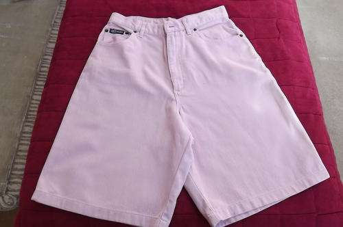Light Pink 100% Cotton Ladies RT Jeans Shorts in size 10/34 - in as new condition