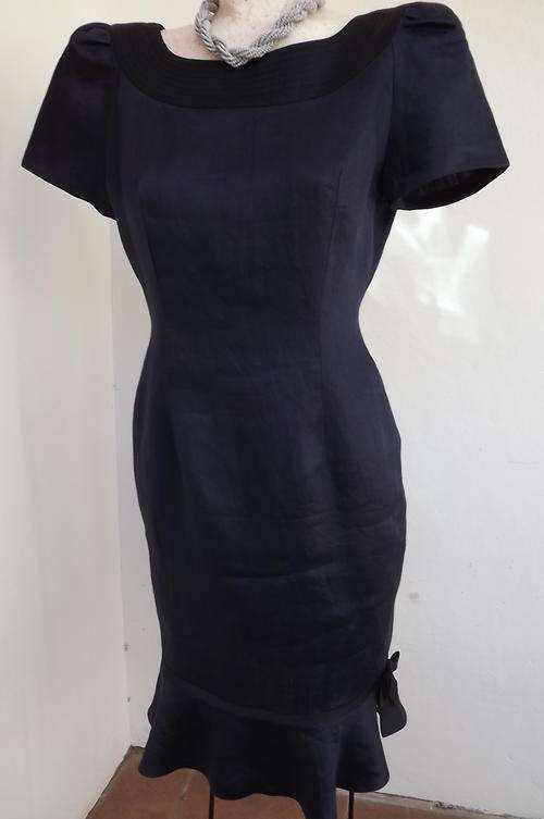 Navy Blue Retro Mamzelle Dress by Gran Yamaki of Japan in size 9/33 - showroom stock