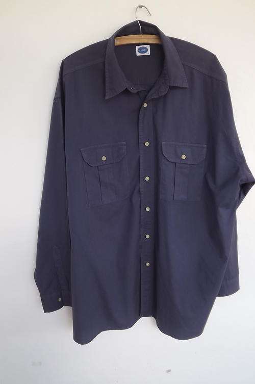 Vintage Durable steele blue "Topics" 100% cotton Shirt - Size XL.