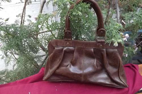 Soft Brown Hand Bag - 20x34cm - used - some marks at the bottom on the outside