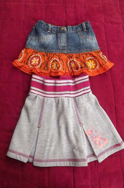 Set of 2 Skirts for 3-6 month old baby girl - grey & pink skirt by Disney - both in good condition
