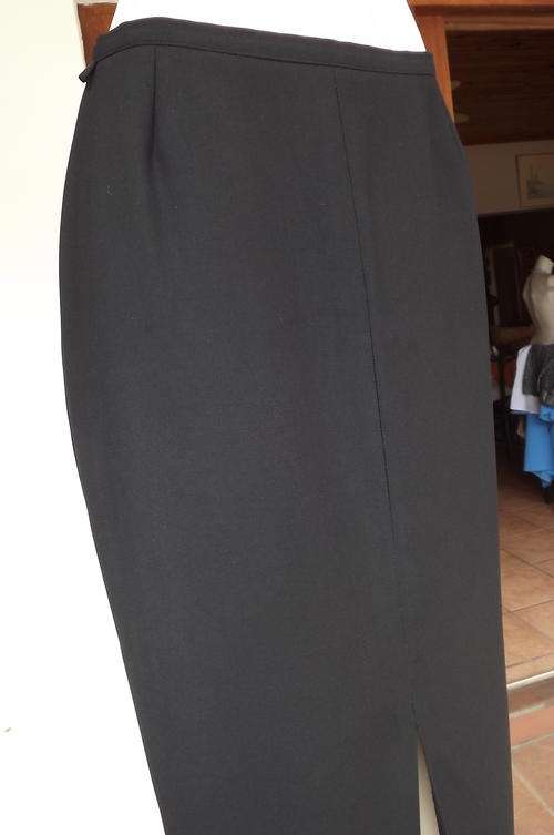 Black Maxi Skirt by Foschini in size 14/38 - seam in front with long slit - good condition