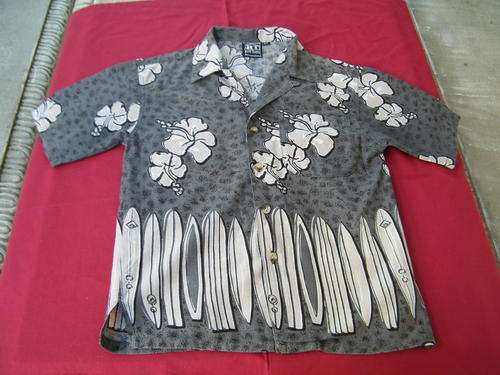 River Trader Grey Floral Shirt for 6-7 yr old boy in 100% Cotton - good condition