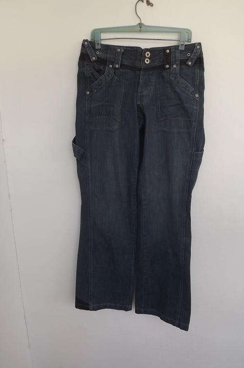 Fabulous Jeans by Emporium Armani Milan in size 10/34 - straight legs, can be rolled up & fastened