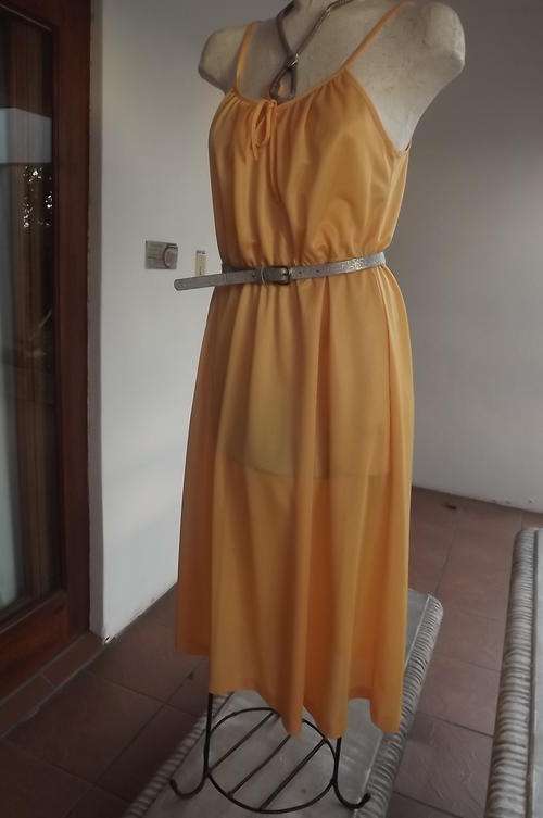 Peach Colour Polyester/Nylon Cool Summer Dress in size 11/35 by Exclusive Truworths - good condition
