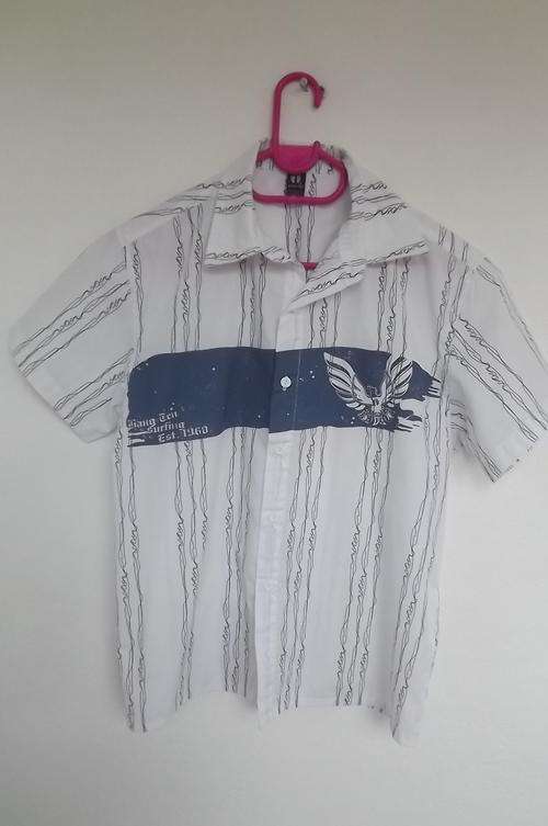 Boys Hang Ten White & Blue Shirt for 11-12 year old - in as new condition