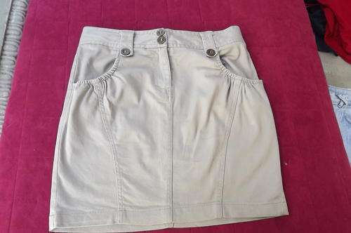 Modern Short Khaki Colour Skirt in Cotton with Stretch by NXT Generation for 11-12 yr old - as new