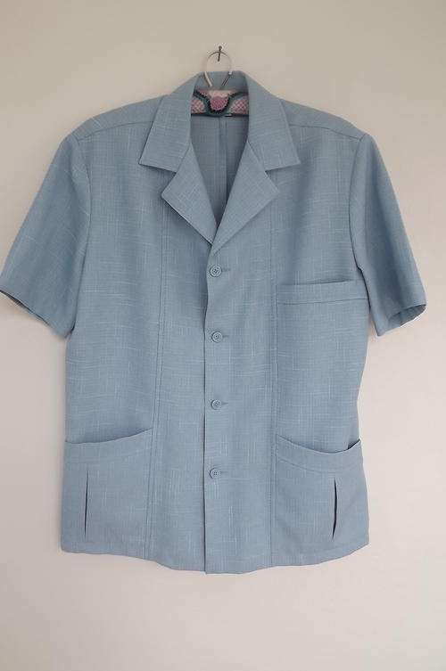 Blue Safari Suit Jacket in 100% Polyester from Woolworths in size 40 - Chest 102cm -as new condition